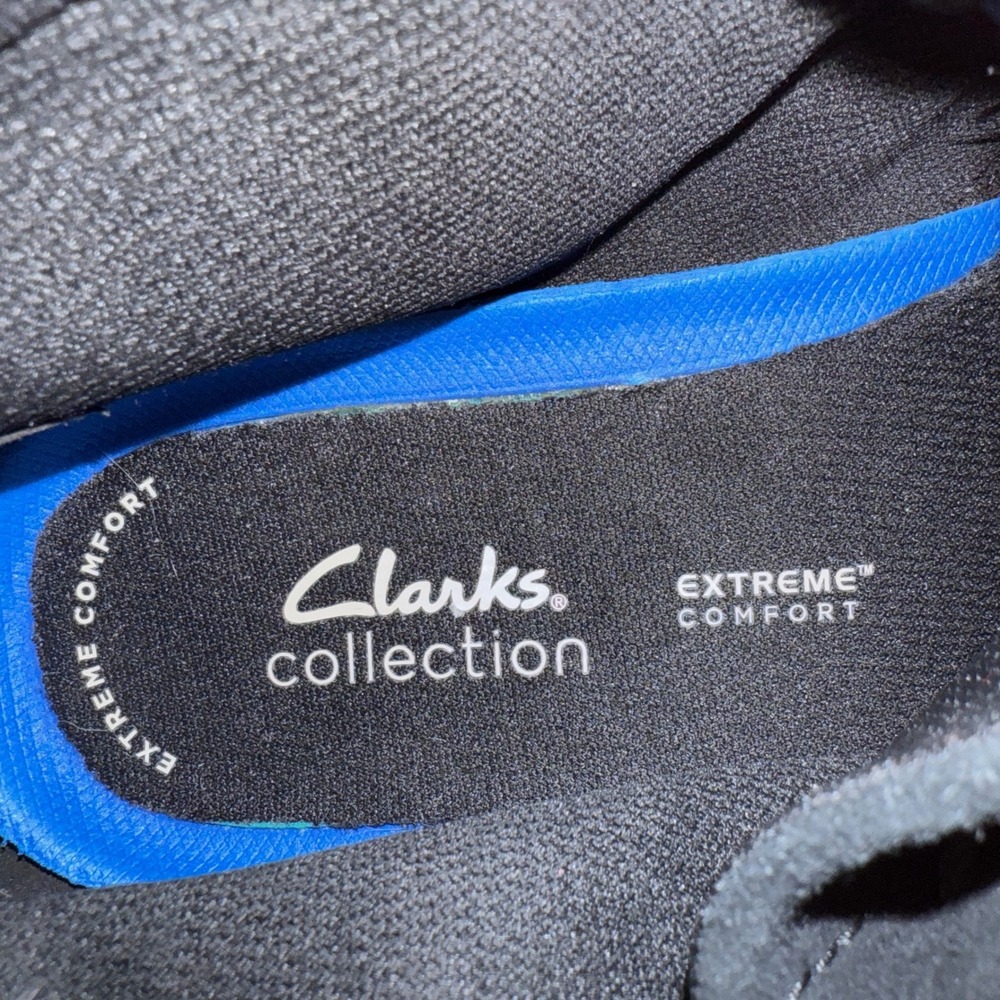 Clarks EUC Chacre Black Orange‎ Combi Wool Wallabee Crepe Sole Boots sz 8 1/2 - Picture 6 of 9
